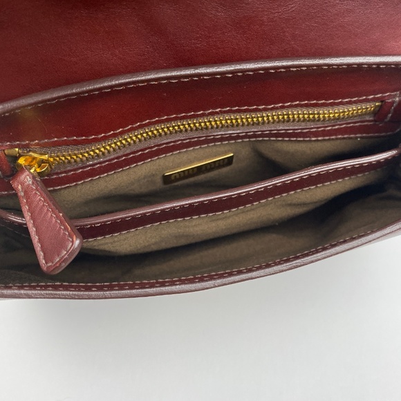 Miu Miu Y2K Burgundy Spike Studded Mini Bag - Picture 6 of 8